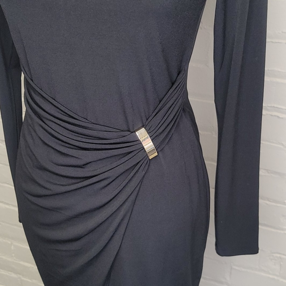 Thalia Sodi Black Wrap Dress Size XS - Picture 4 of 11